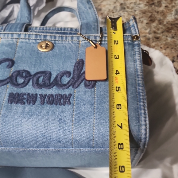 Coach Light Blue Denim Tote - Picture 13 of 13